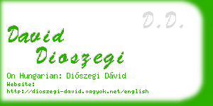 david dioszegi business card